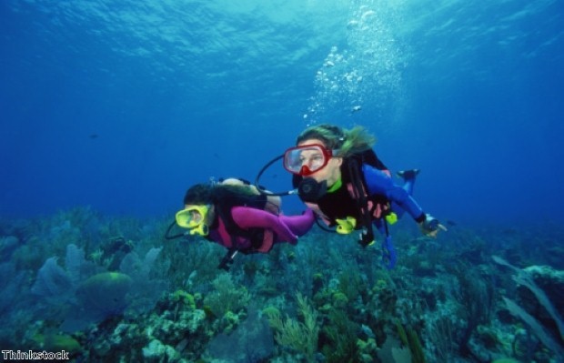 Visitors can try scuba diving in Vanuatu