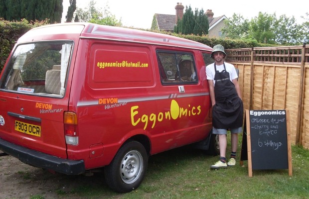 Ben and Roger at the start of their journey