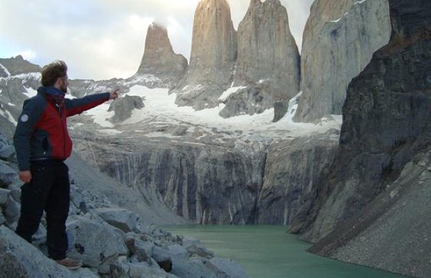 Greg in the  orres Del Paine Park 