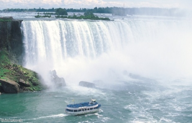 The kayak adventure began at Niagara Falls