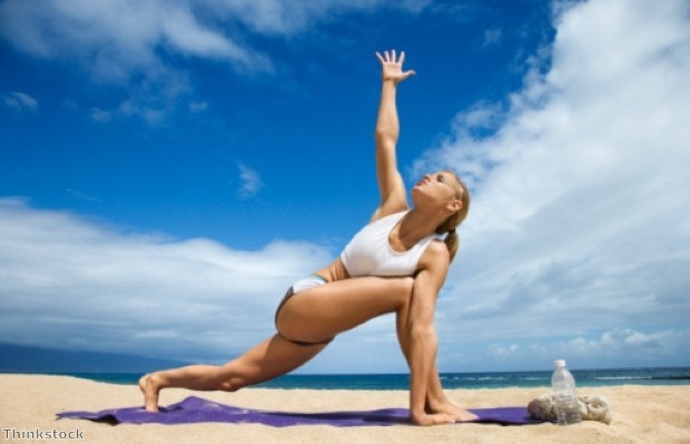 Yoga on the beach