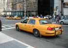 One of New York's famous yellow taxis