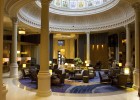 The lobby of Threadneedles Hotel is dominated by an elaborate stained-glass dome, which dates back to 1856 