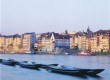 Boats floating on the Rhine, Basel