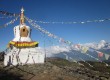 Buddhist Stupa on the summit of the Lamjura La, 3500m 