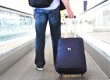 Airport passenger with luggage