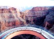 The bridge is 10 feet wide and extends in a horseshoe shape 70 feet over the rim of the Grand Canyon  