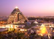 The Raffles Dubai Hotel is shaped like an Egyptian pyramid  
