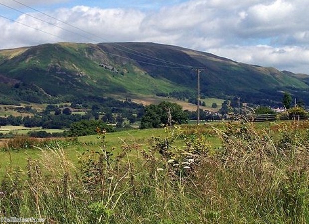 See the Ochil Hills from a Scottish castle