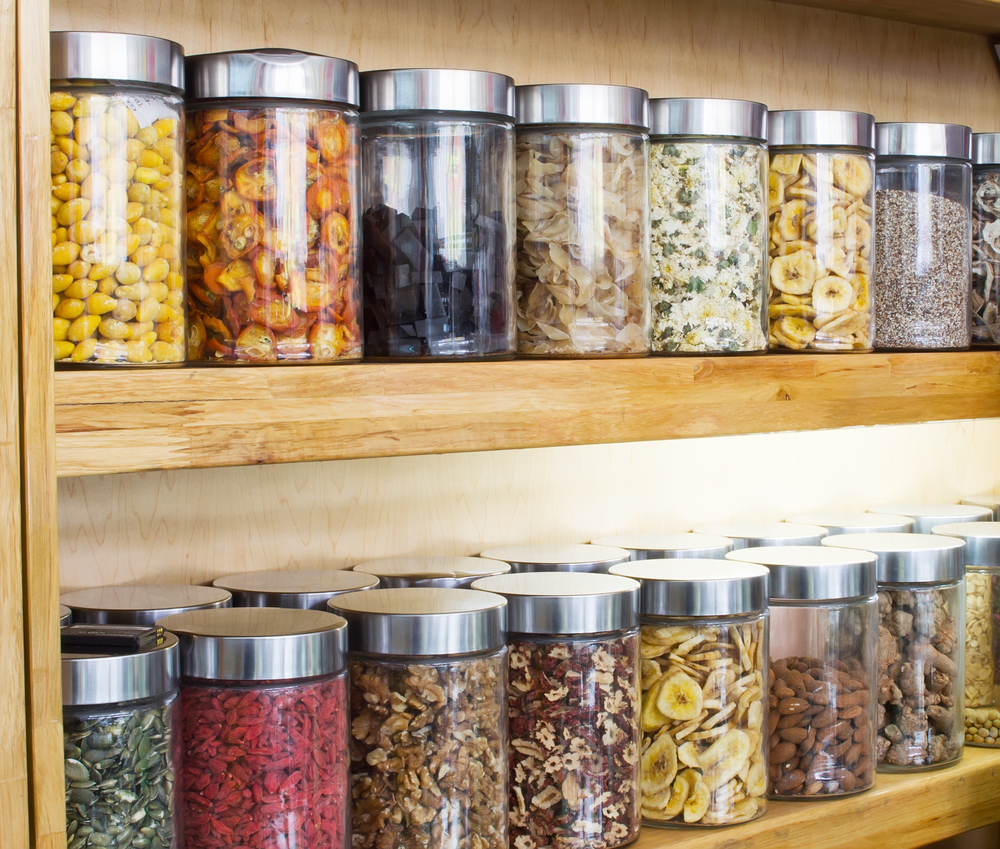 Traditional chinese medicine herbs and remedies in jars